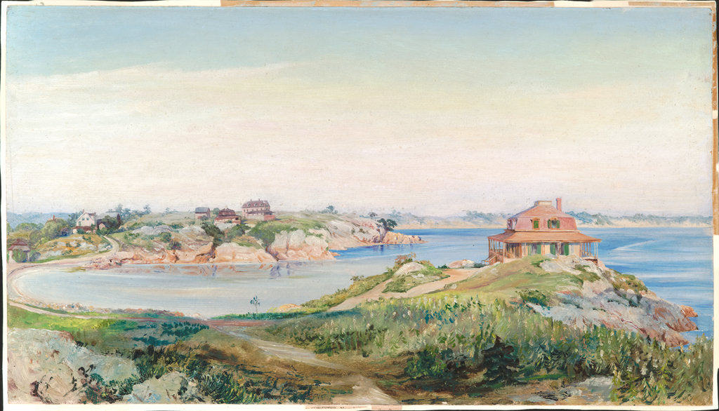 Detail of 200. View of Mrs. Skinner's house at West Manchester, Massachusetts, 1871 by Marianne North